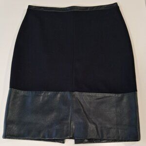 Danier Pencil Skirt with Genuine Leather Trim